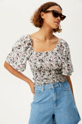 JosyGZ Blouse - Pink Flower Draft