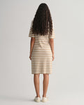 Striped Ss T-Shirt Dress - Dark Khaki