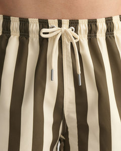 CF Block Stripe Swim Shorts - Racing Green