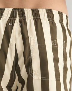 CF Block Stripe Swim Shorts - Racing Green