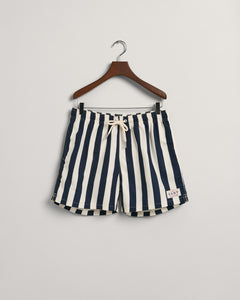 CF Block Stripe Swim Shorts - Evening Blue