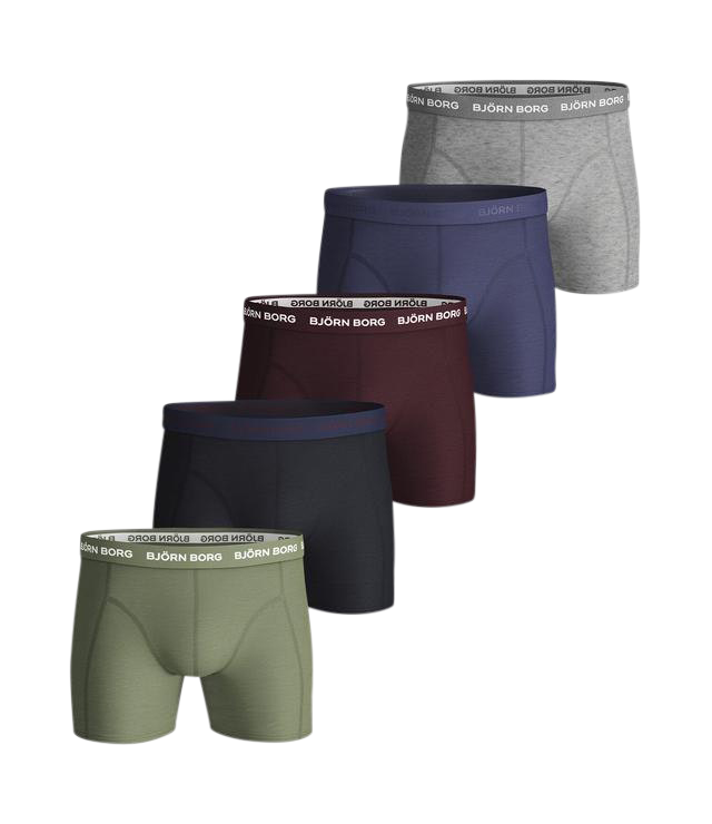 Seasonal Solid Essential Shorts 5-Pack - Oil Green