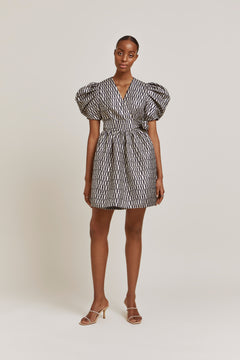 Delilah Dress - Midnight Blue Metallic