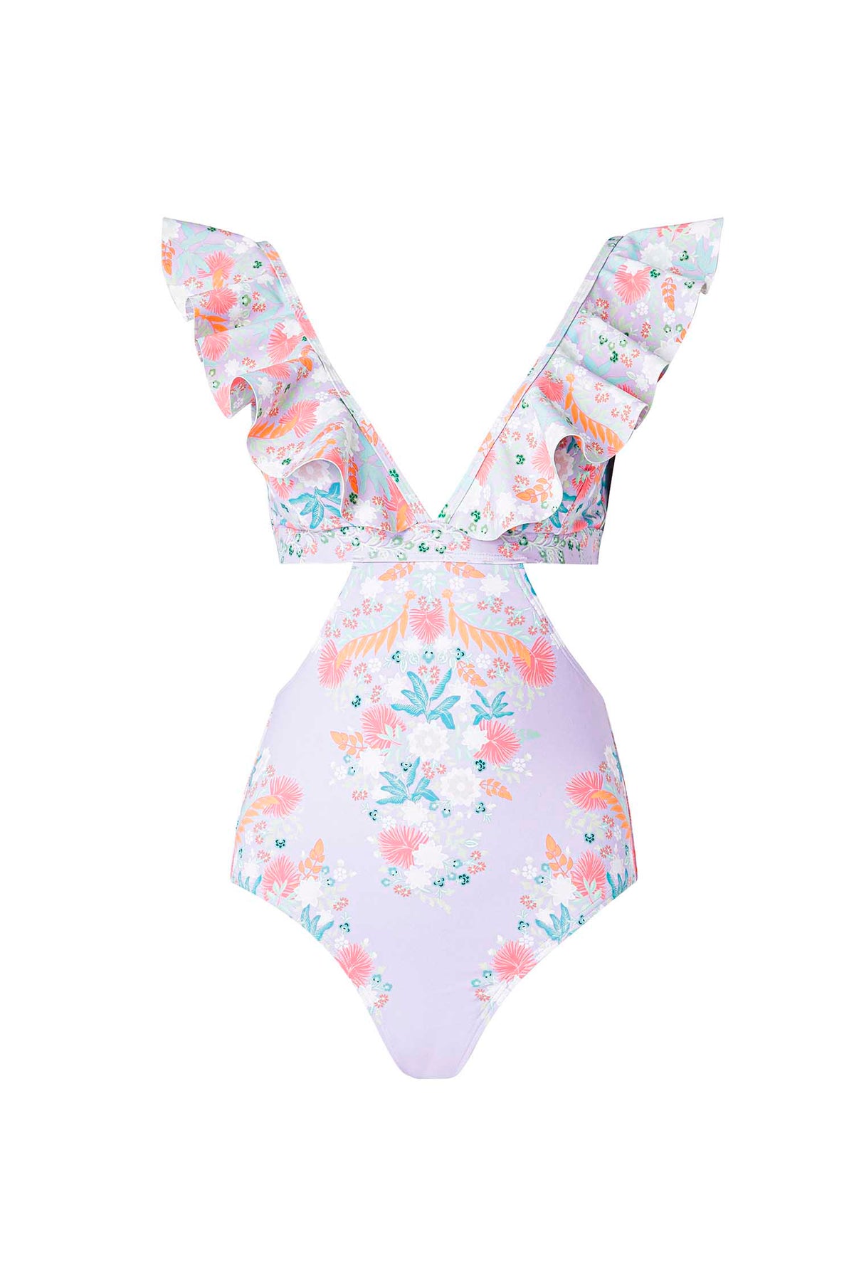 Delia Swimsuit - Pastel Palm