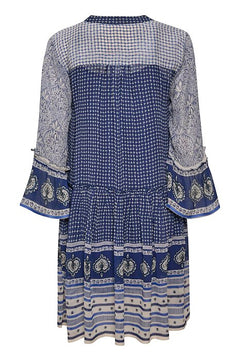 SophiaePW Dress - Blue Border Print