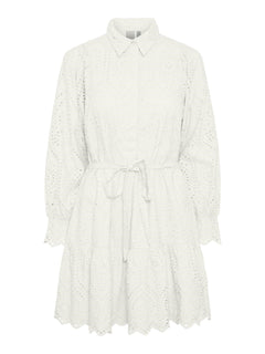 Yasholi Ls Belt Dress S. - Star White