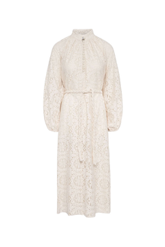 Lace Bohemian Wide Dress - Flower Circle Lace