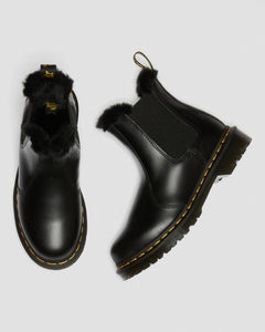 2976 Leonore Faux Fur Lined Chelsea Boots - Dark Grey Atlas