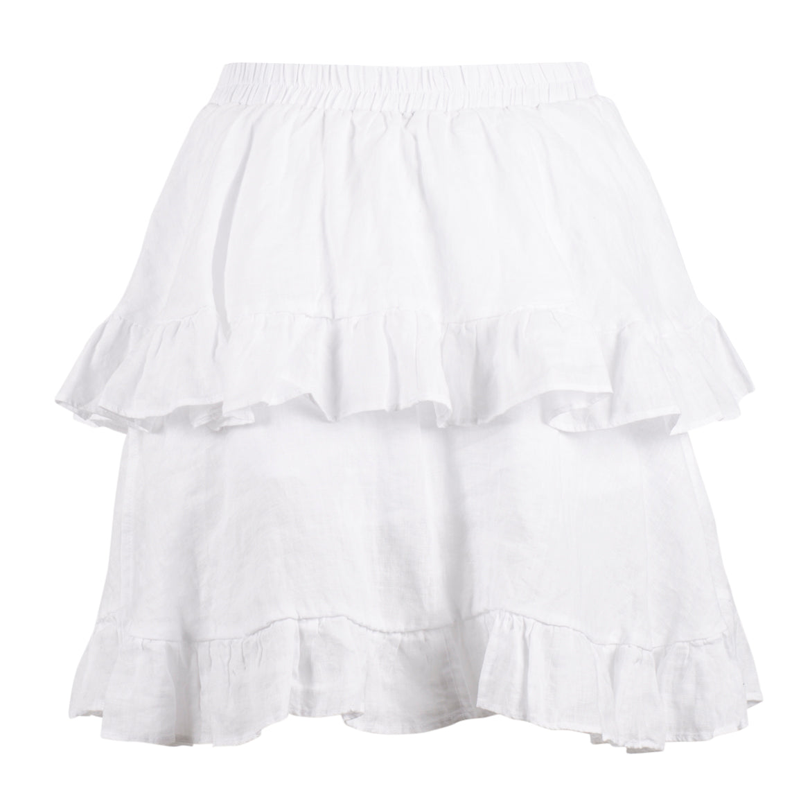 Chloe Linen Skirt - White