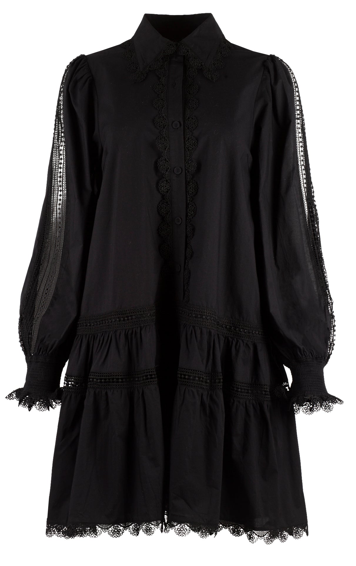 Sandra Shirt Dress - Black