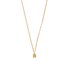 Initial B Satellite Chain Neck - Pale Gold