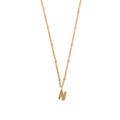 Initial N Satellite Chain Neck - Pale Gold