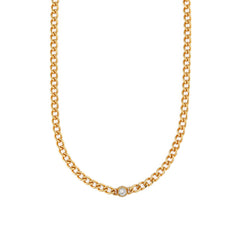 Swarovski Stationed Chain Necklace - Crystal