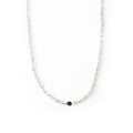 Pearl Collar Swarovski Stationed Necklace Emd - Pearl