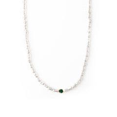 Pearl Collar Swarovski Stationed Necklace Emd - Pearl
