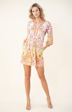 Freja Dress Beaded - Pink