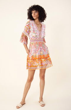Edlynn Dress Rayon-Silk - Pink