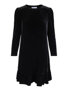 Emilie Velour Dress - Black
