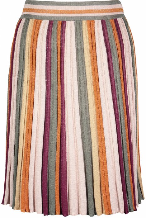 Pleated Stripe Skirt - Multicolor - MAUD - Skjørt - VILLOID.no