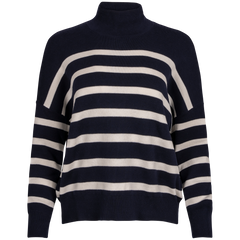 TenleyIW Turtleneck Pullover - Blue/White