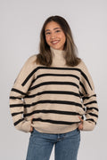 TenleyIW Turtleneck Pullover - Sandstone/Black