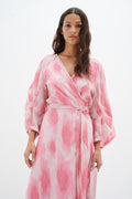 DimitraIW Wrap Dress - Pink Soft Shadow