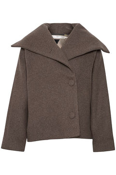 PerryIW Short Coat - Mocha Grey Melange