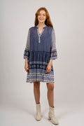 SophiaePW Dress - Blue Border Print