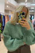 Milana Ls Mohair Knit - Dusty Green