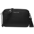 Ginny Leather Crossbody Bag - Black/Silver