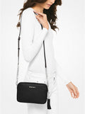 Ginny Leather Crossbody Bag - Black/Silver