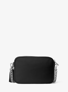 Ginny Leather Crossbody Bag - Black/Silver