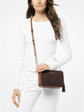 Jet Set Medium Logo Crossbody Bag - Brown