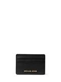 Pebbled Leather Card Case - Black