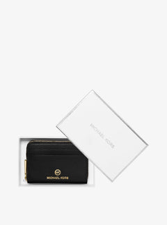 Jet Set Small Pebbled Leather Wallet - Black