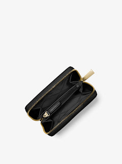 Jet Set Small Pebbled Leather Wallet - Black