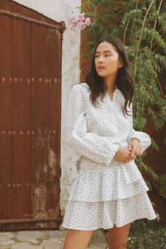 Amalfi Crepe Blouse - Blue Amaryll
