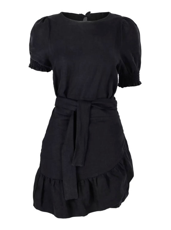 Serena Linen Dress - Black - Ella & il - Kjoler - VILLOID.no