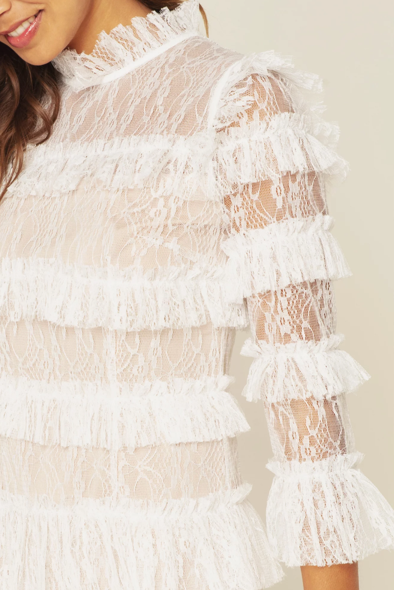 Carmine Mini dress - Cloudy White - By Malina - Kjoler - VILLOID.no