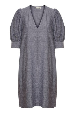 KikoIW Yanca Dress - Marine Blue Melange