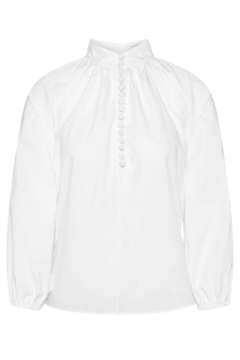 Poplin Bohemian Wide Blouse - White