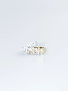 Mom Ring - Blue Silver