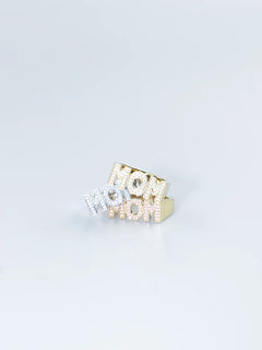 Mom Ring - Blue Silver