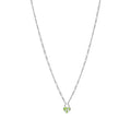 Halo Necklace - Green Silver