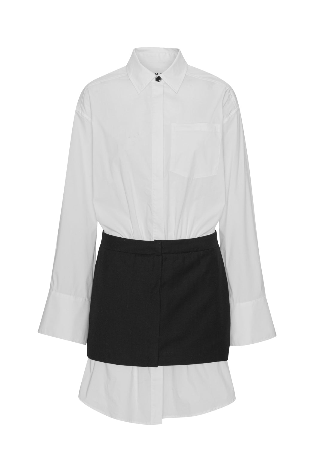 Layered Suiting Dress - Black