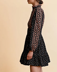Baby Cord Shirt Dress - Dark Blossom