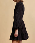 Baby Cord Shirt Dress - Black
