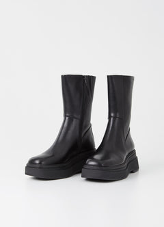 Carla Zipper Boots - Black