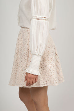 Luna Broderie Anglaise Skirt - Moonbeam