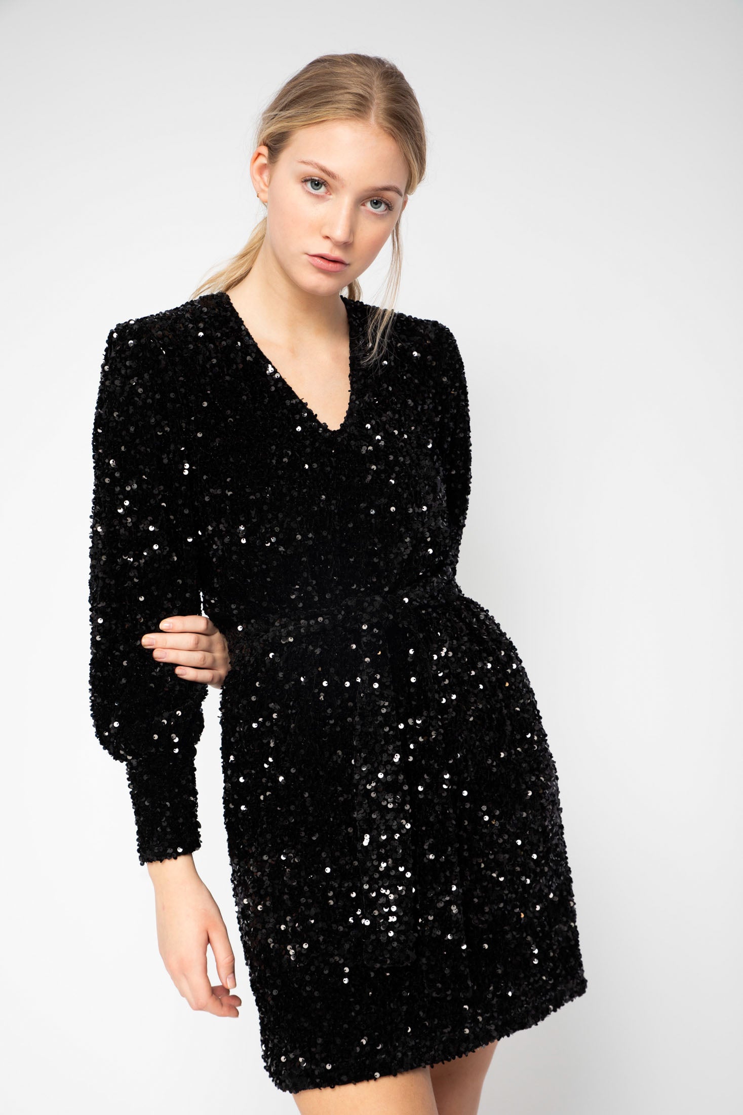 Mimo Sequin Dress - Black